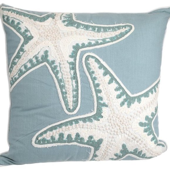 Starfish Decorative Large Throw Pillow Blue/White NWT/NEW - Picture 1 of 5